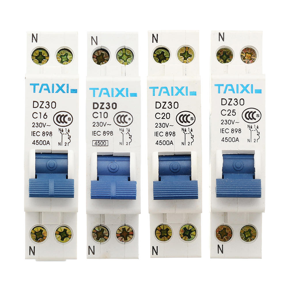 

TAIXI® DZ30-32 10A / 16A / 20A/25A 1P + N Миниатюрный автоматический выключатель DPN Air Switch