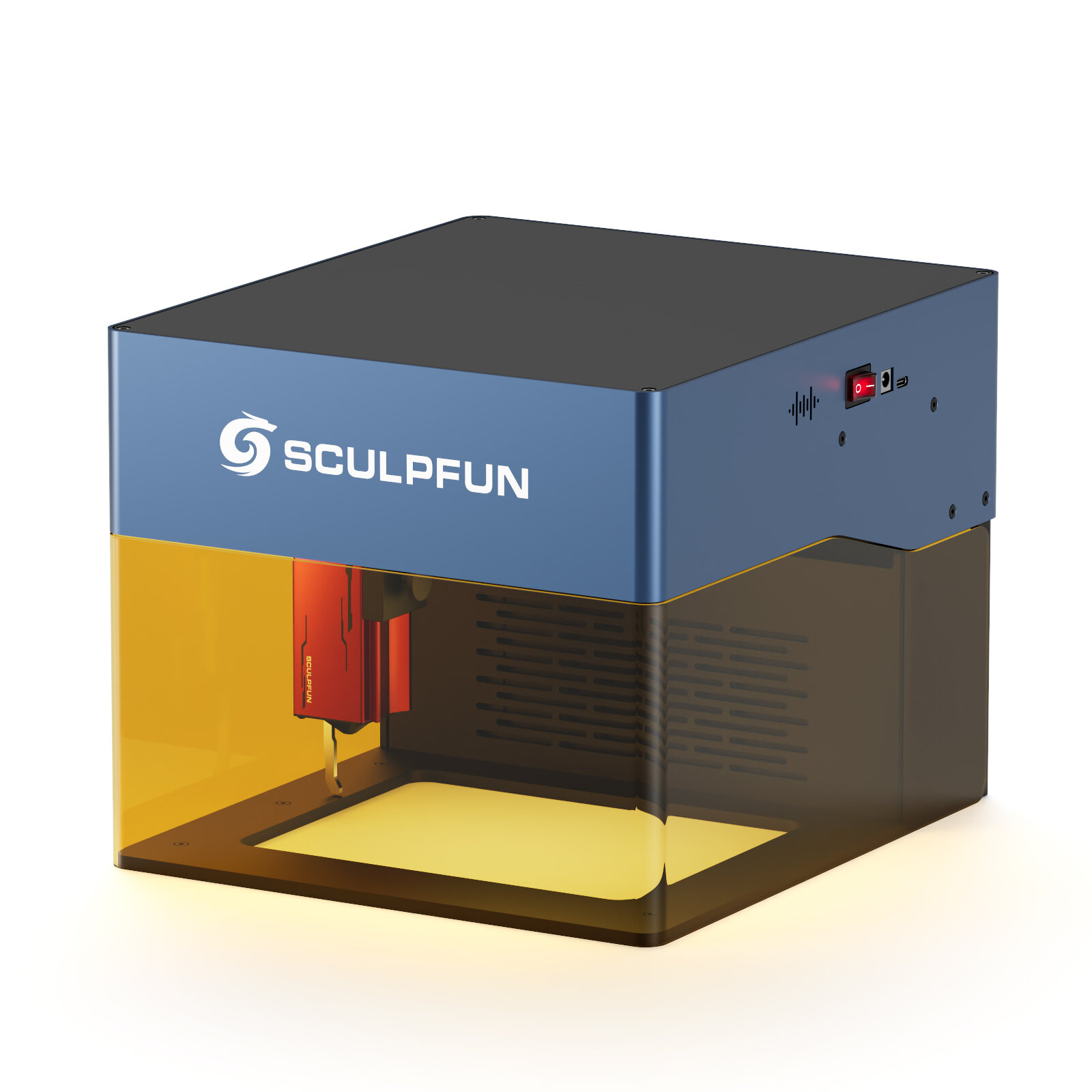 

SCULPFUN iCube Pro 5W Laser Engraver Portable Laser Engraving Machine with Smoke Filter Temperature Alarm 130x130mm Engr