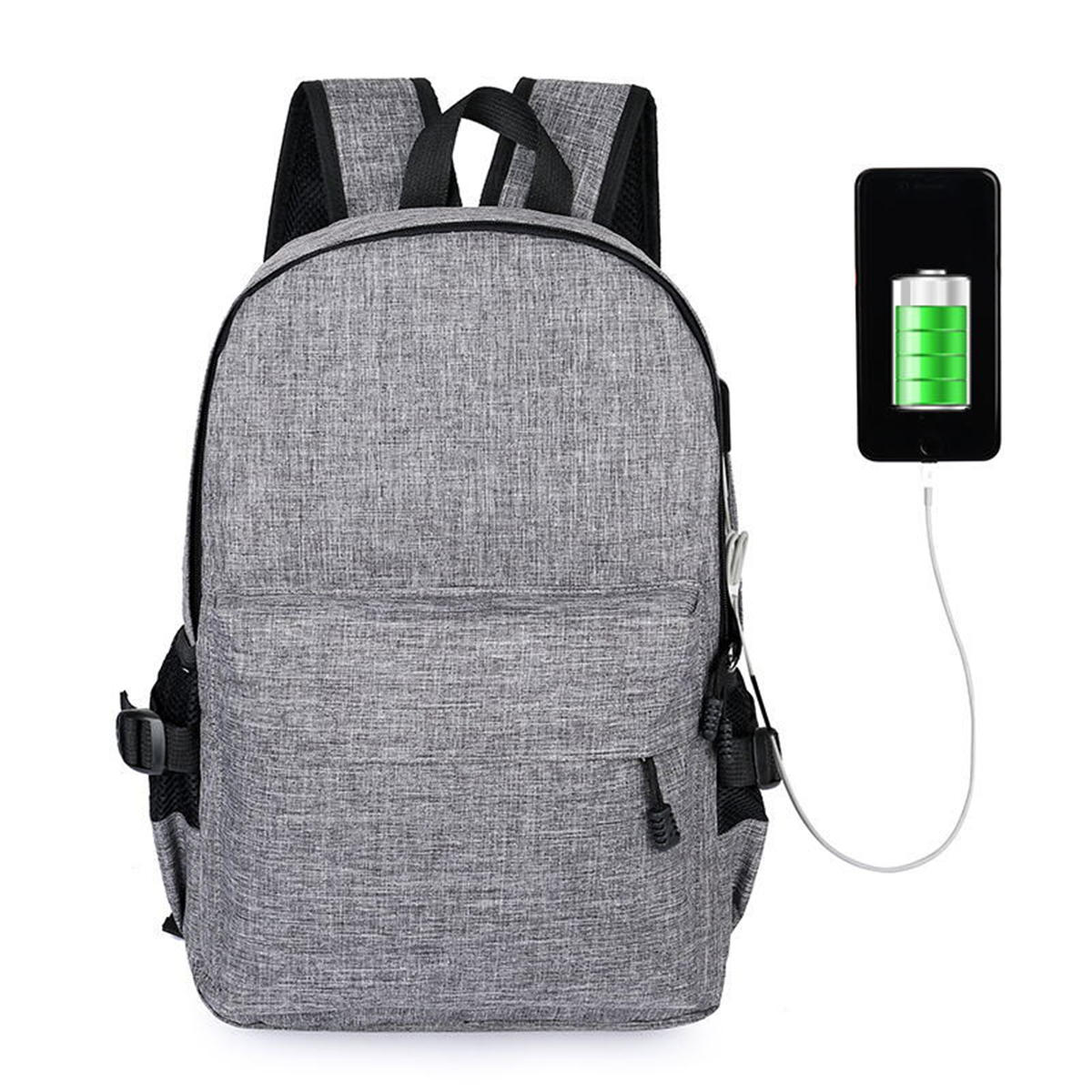 15L Outdoor USB Anti-hırsızlık Sırt Çantası Sırt Çantası Dizüstü Çanta Okul Omuz Çanta Kampçılık Seyahat  