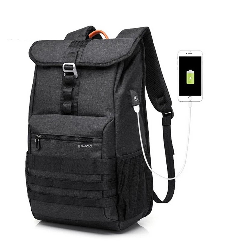 Waterdichte rugzak TANGCOOL 28L voor mannen, zakelijke laptoptas met 15,6 inch hoge capaciteit, ideaal voor buitensporten en reizen.