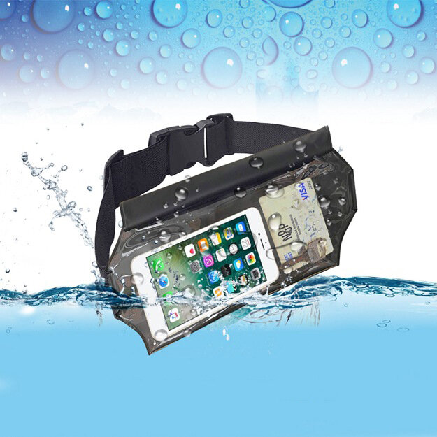Bakeey TPU Waterdichte telefoontas Touchscreen Onderwater zwemmen Duiken Telefoonzakje Heuptas voor 