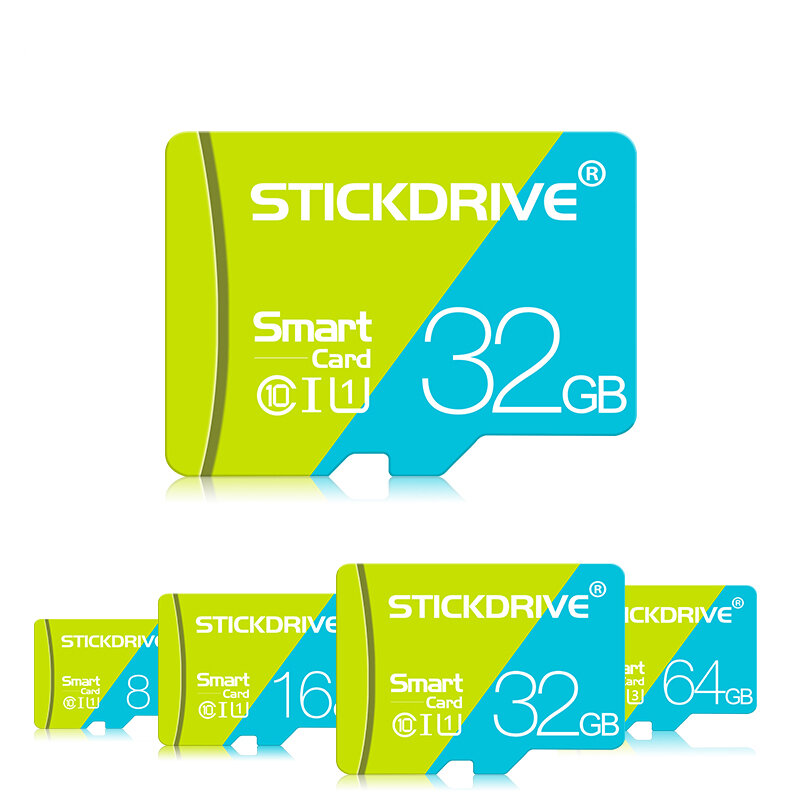 StickDrive 8GB 16GB 32GB 64GB 128GB Class 10 High Speed TF Memory Card With Card Adapter For Mobile Phone iPhone Samsung