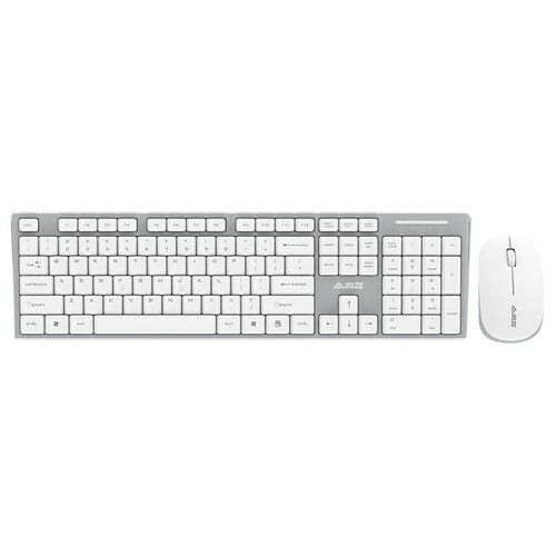 

Ajazz A2080i 2.4Hz Wireless Mute Waterproof Portable Keyboard and Mouse Set for Laptop PC