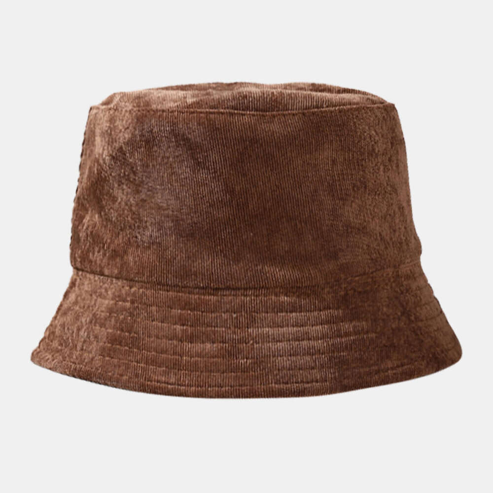 

Unisex Cotton Warm Solid Color Sunvisor Casual Fashion Couple Hat Bucket Hat