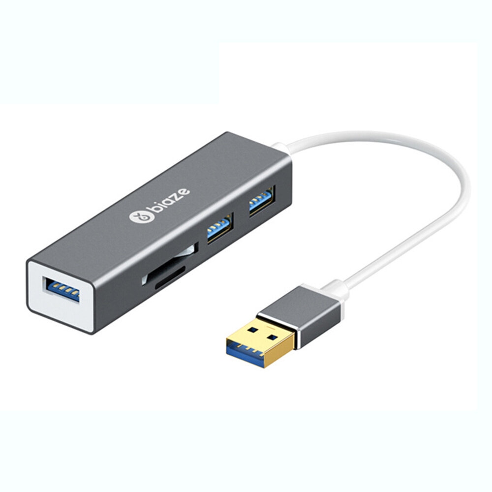 

BIAZE HUB18 5-in-1 USB3.0 Hub 5Gbps Fast Transfer USB Extension Hub Docking Station with USB3.0 SD/TF Card Reader Port f