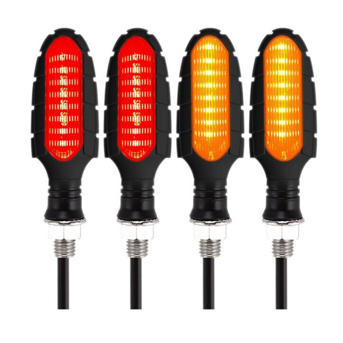 4 STKS 12 V Vloeiende Motorfiets LED Richtingaanwijzers Lichten Waterdicht Blinker Indicatoren Remli