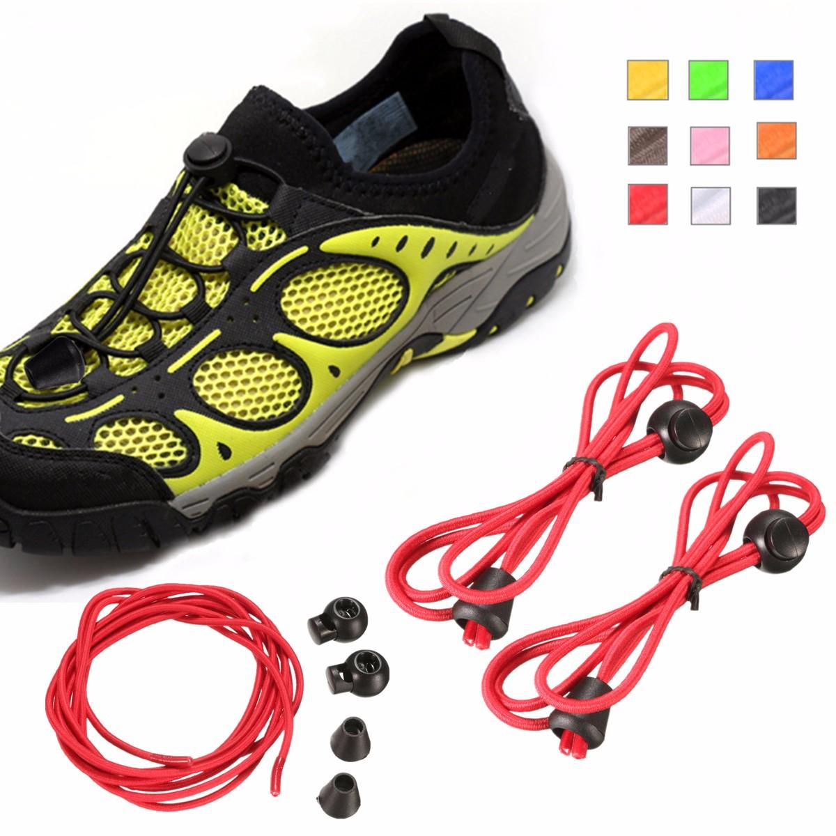 Unisex Rugalmas, nyakkendőt nem rögzítő cipőfűzős kocogás Futó Fitnees tornacipő nélküli fűzés 