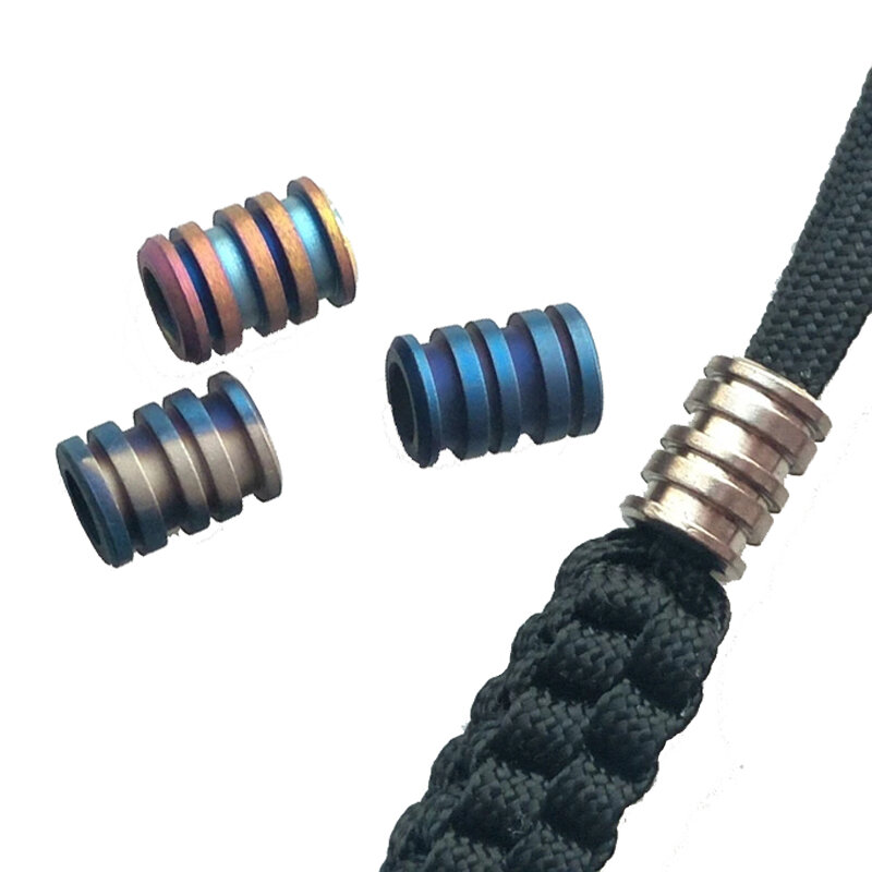 XANES® 14mm Height Titanium Alloy TC4 Knife Beads Rope Cord EDC Paracord Bead Camping Knife Pendants