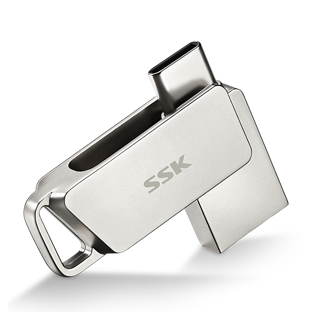 SSK Type-C / USB3.1 Dual Interface USB Flash Drive Thumb Drive High Speed Metal USB Memory Drive Pen