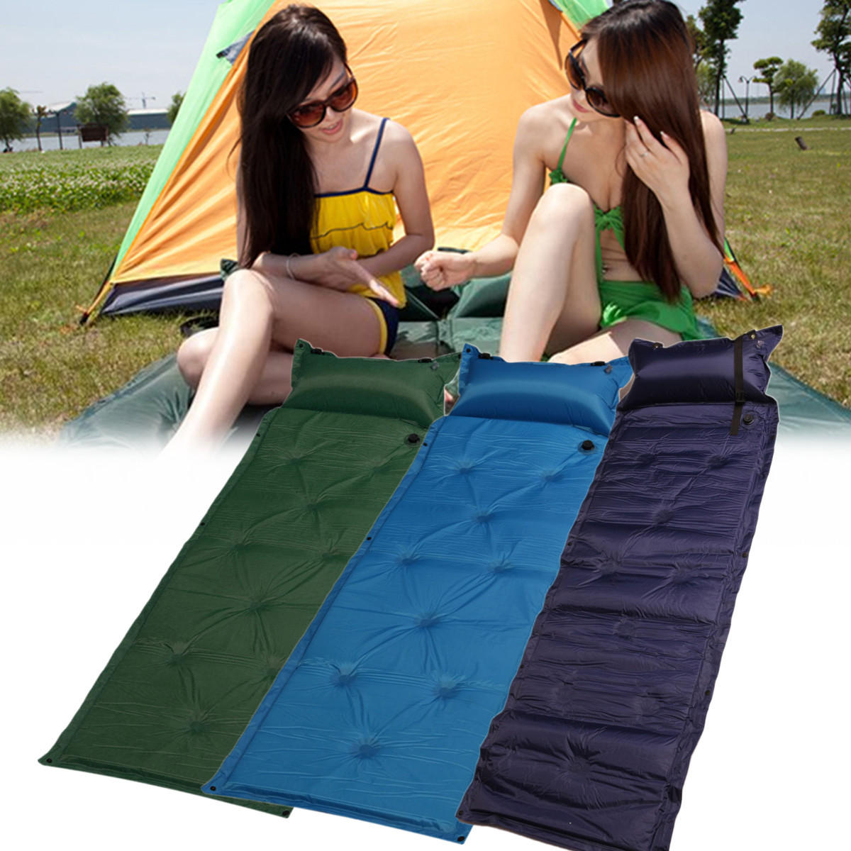 IPRee® 183x57x2.5cm Selbstaufblasbare Luftmatratze Camping Moisture-proof Pad Schlafmatte 