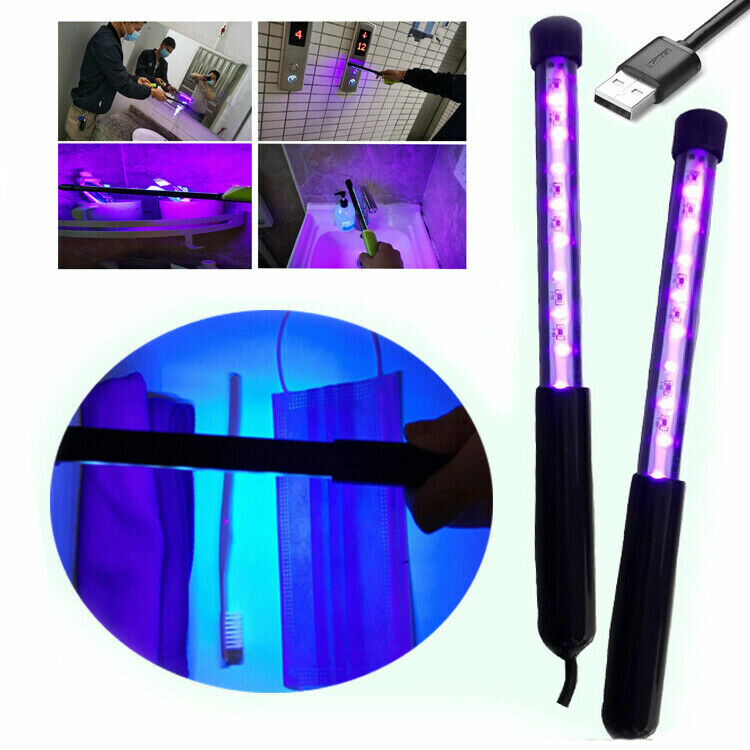 UV-C Light Germicidal UV Lamp Mini Sanitizer Travel Wand Without Chemicals for Hotel Household Wardr