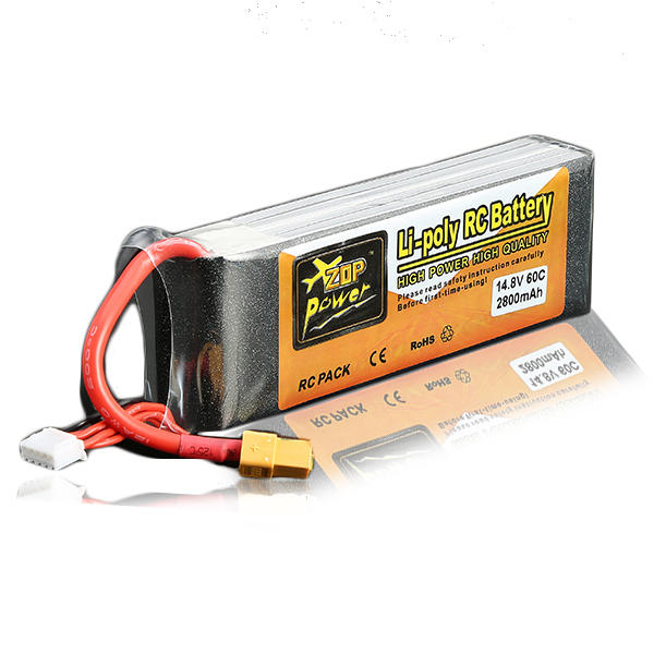 ZOP Power 14.8V 2800mAh 4S 60C Lipo Batterij XT60 Plug