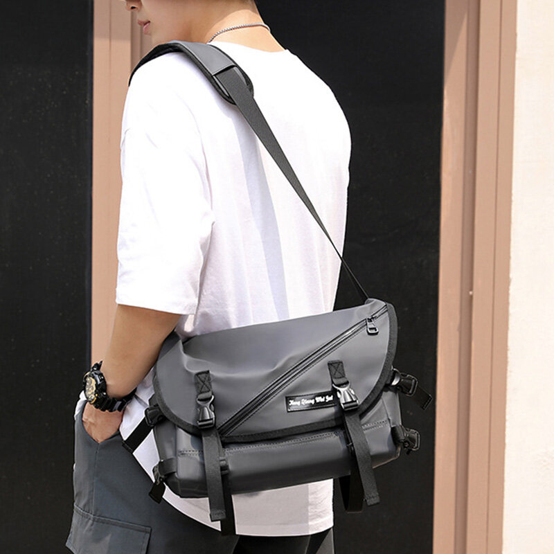 Unisex grote capaciteit rug anti-diefstal zak crossbody tassen minimalistische gesp Nylon schouderta