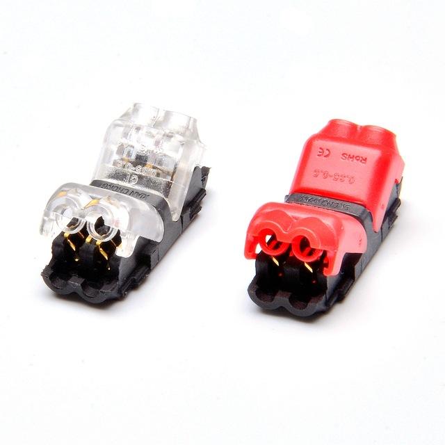 5 stuks 2-pins Snel Splice Wire Terminals Crimp Connectoren voor 22-20AWG LED Strip Cable Crimping