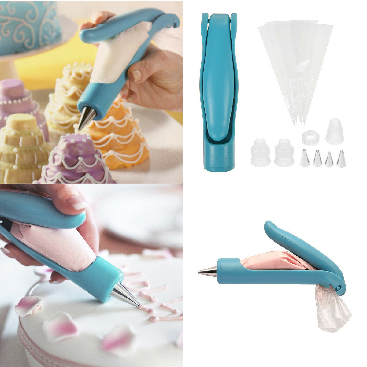 

Pastry Icing Piping Bag Nozzle Tips Fondant Cake Sugar Craft Decorating Pen New Cake Decorating Tools for Kitchen Access