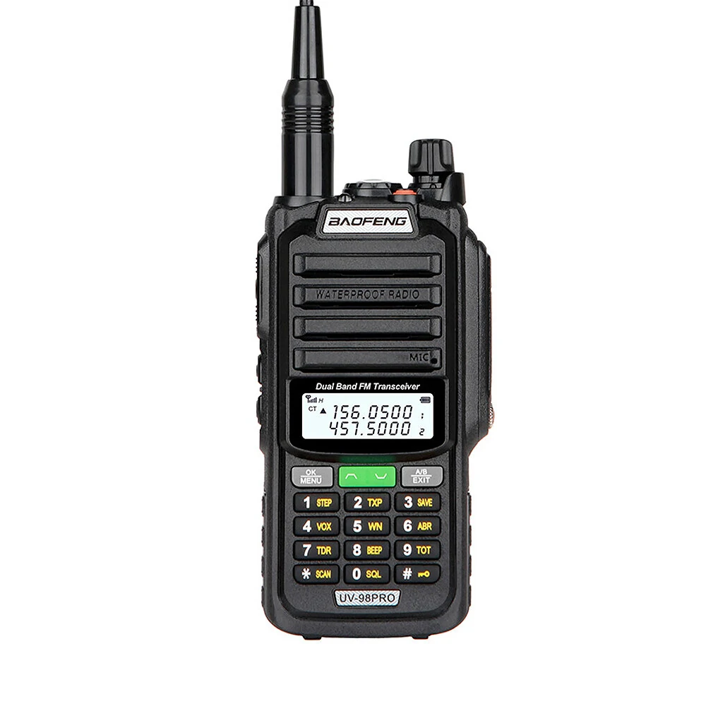 Baofeng uv98 pro walkie talkie ip68 waterproof uv dual band fm radios long rang high power portable two way radio