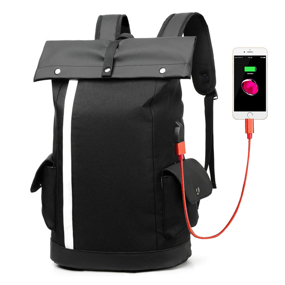 Laptop Bolsa Mochila multifuncional com porta de carregamento USB School Bolsa Viagem Bolsa Nylon mochila casual resiste