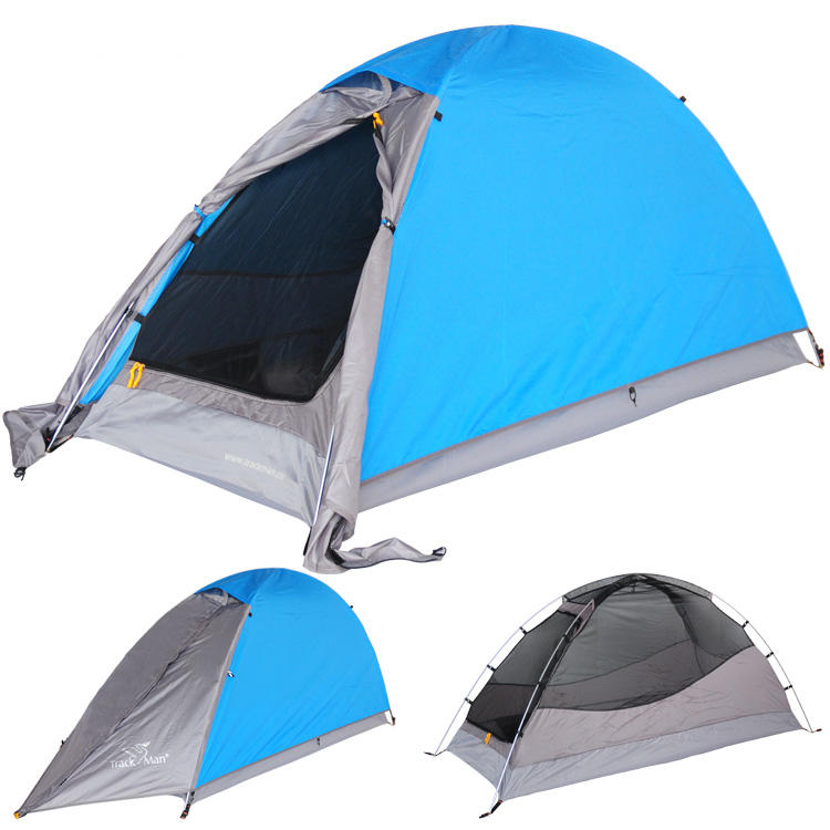 Trackman TM120601 kemping sátor 1-2 személyes dupla rétegű szélálló vízálló szabadtéri piknik sátrak