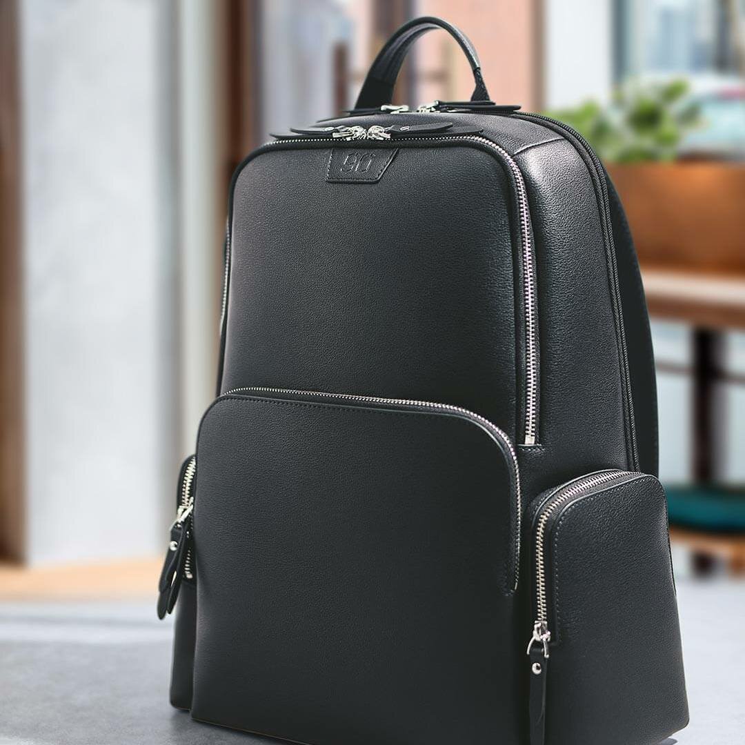 90FUN POPULAR 18L Genuine Leather Backpack 15inch Waterproof Laptop Bag for Men Women