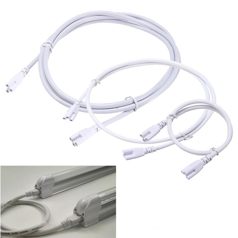0.5/1/2M T5 T8 Connector Cable Cord Wire For Integrated LED Fluorescent Tube Light Bulb