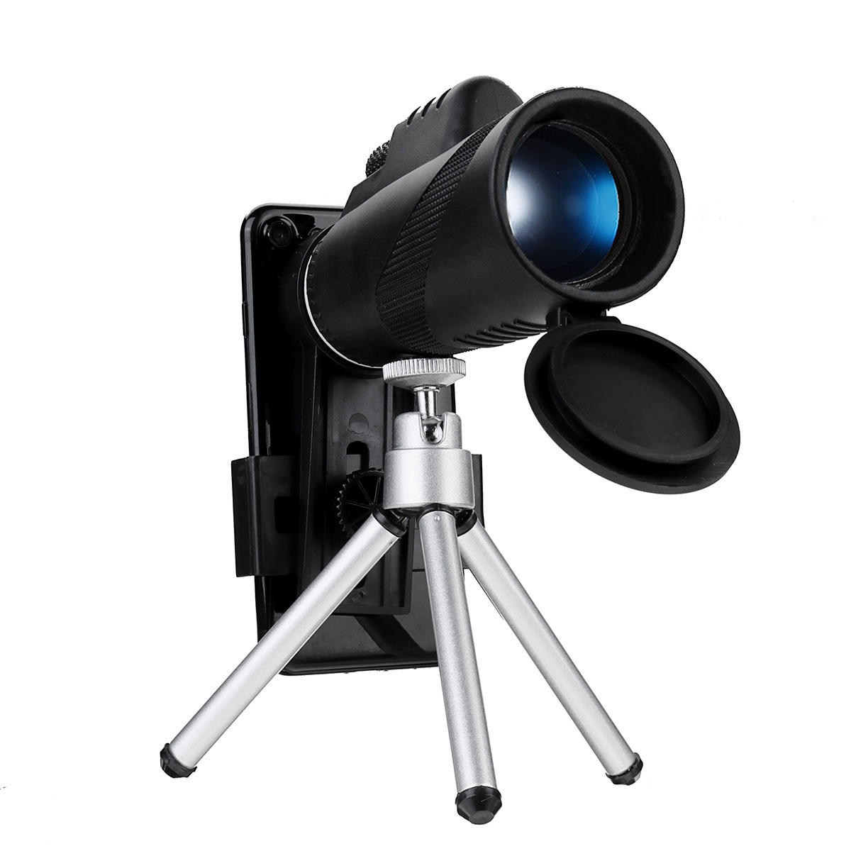IPRee® 40X60 Monocular HD Telescopio óptico de visión nocturna con clip para teléfono trípode al aire libre cámping Viaje