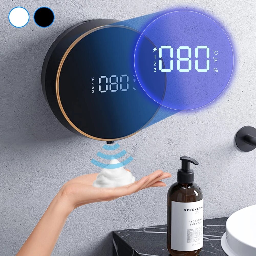 Xiaowei W1 300ML Wall Automatic Soap Dispenser Full-screen Display Battery Room Temperature Soap Dis