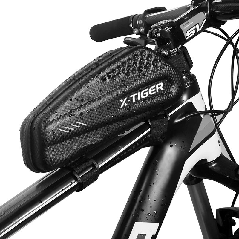 X-TIGER EX Bicycle Frame Bag 1L Waterproof Cycling Bike Bag 3D EVA Shell Pouch Bicycle Top Front Tube Bag Bike Accessori