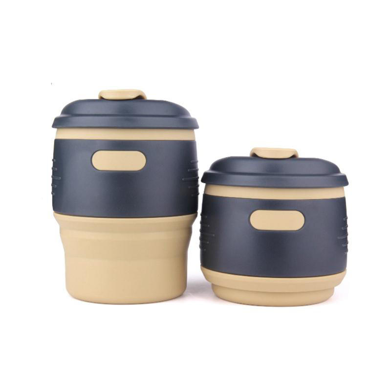Taza IPRee® 350ml Silicona Taza de café con aislamiento de sello portátil de agua cámping Viajes  