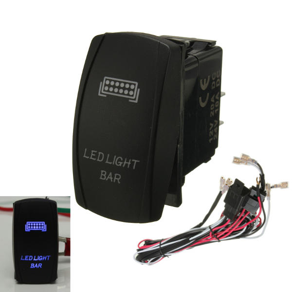 LED Light Rocker Switch AAN / UIT Aansluitscharnier Met Relais Zekering CE