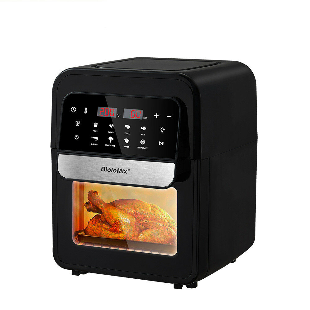

BioloMix AF536 1400W 8 in 1 Multifunctional Air Fryer Oven 8 Cooking Presets 360° Heat Circulation Digital Touch Screen