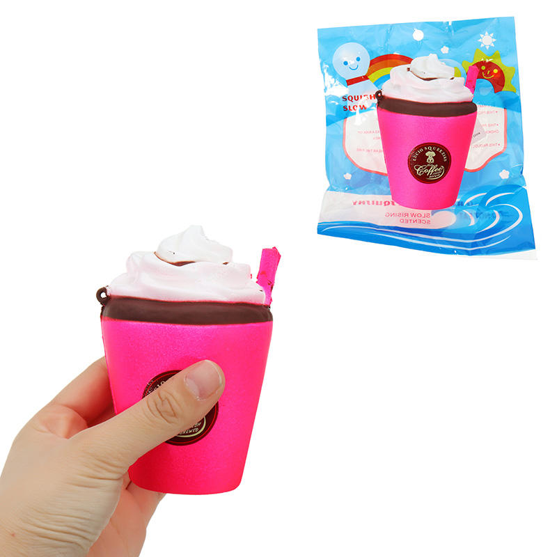 Melkthee Ice Cream Cup Squishy 11CM Slow Rising With Packaging Cappuccino Collection Gift voor koffie
