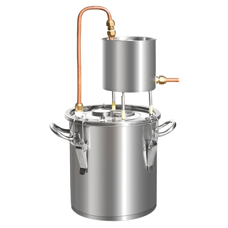 

12/20/33L Alcohol Distiller 201 Stainless Steel Still Brewer Pure Water Kit Brew Alcohol Oil Boiler