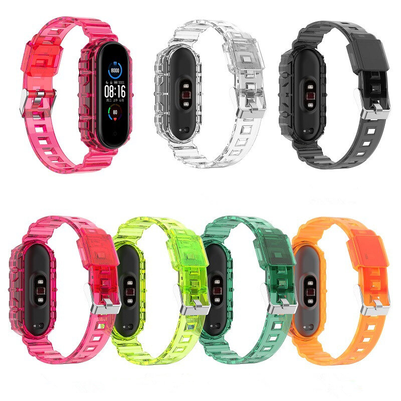 Bakeey Crystal Transparant Comfortabel Lichtgewicht Pure TPU Horlogeband Vervanging voor Xiaomi Mi B