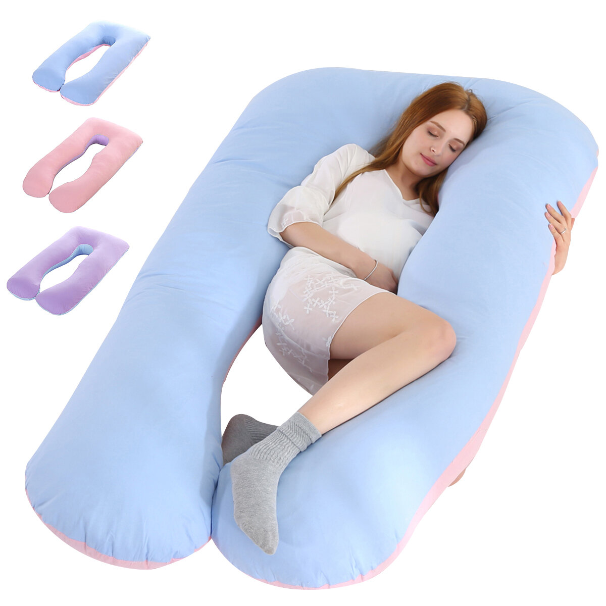 

U Shape Pillow Belly Body Extra Comfort Cuddler Oversize