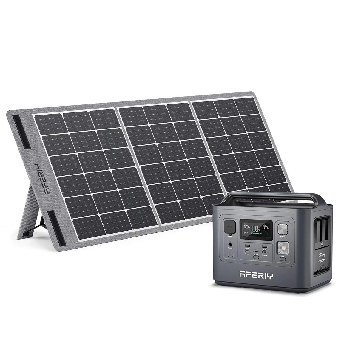 best price,aferiy,p010,800w,512wh,lifepo4,power,station,with,s100,100w,discount