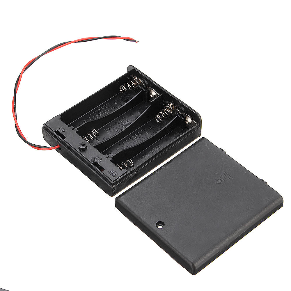 

10pcs 4 Slots AA Battery Box Battery Holder Board with Switch for 4xAA Batteries DIY kit Case