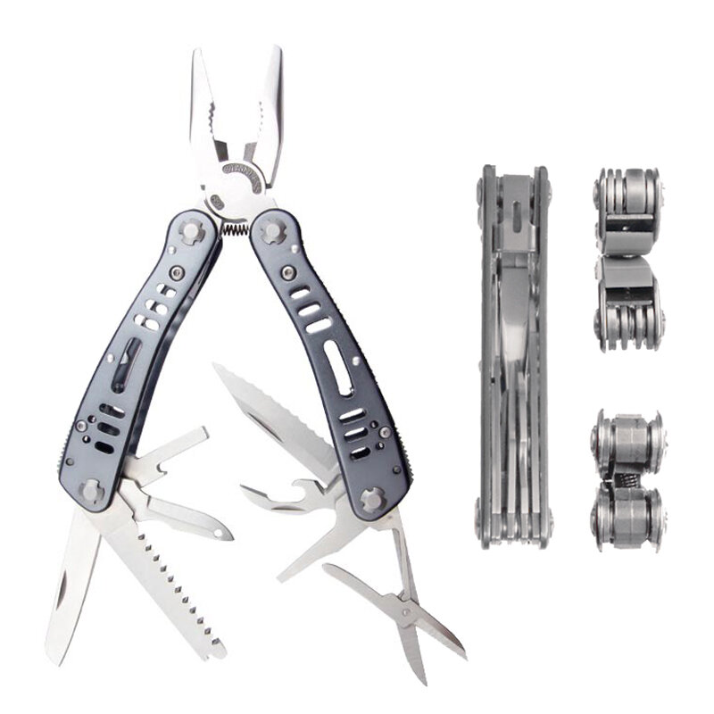 Conjunto de ferramentas GANZO G203 Multi Pliers Tools Knife 24 em 1, kit de chaves de fenda, faca dobrável, equipamento de sobrevivência ao ar livre portátil