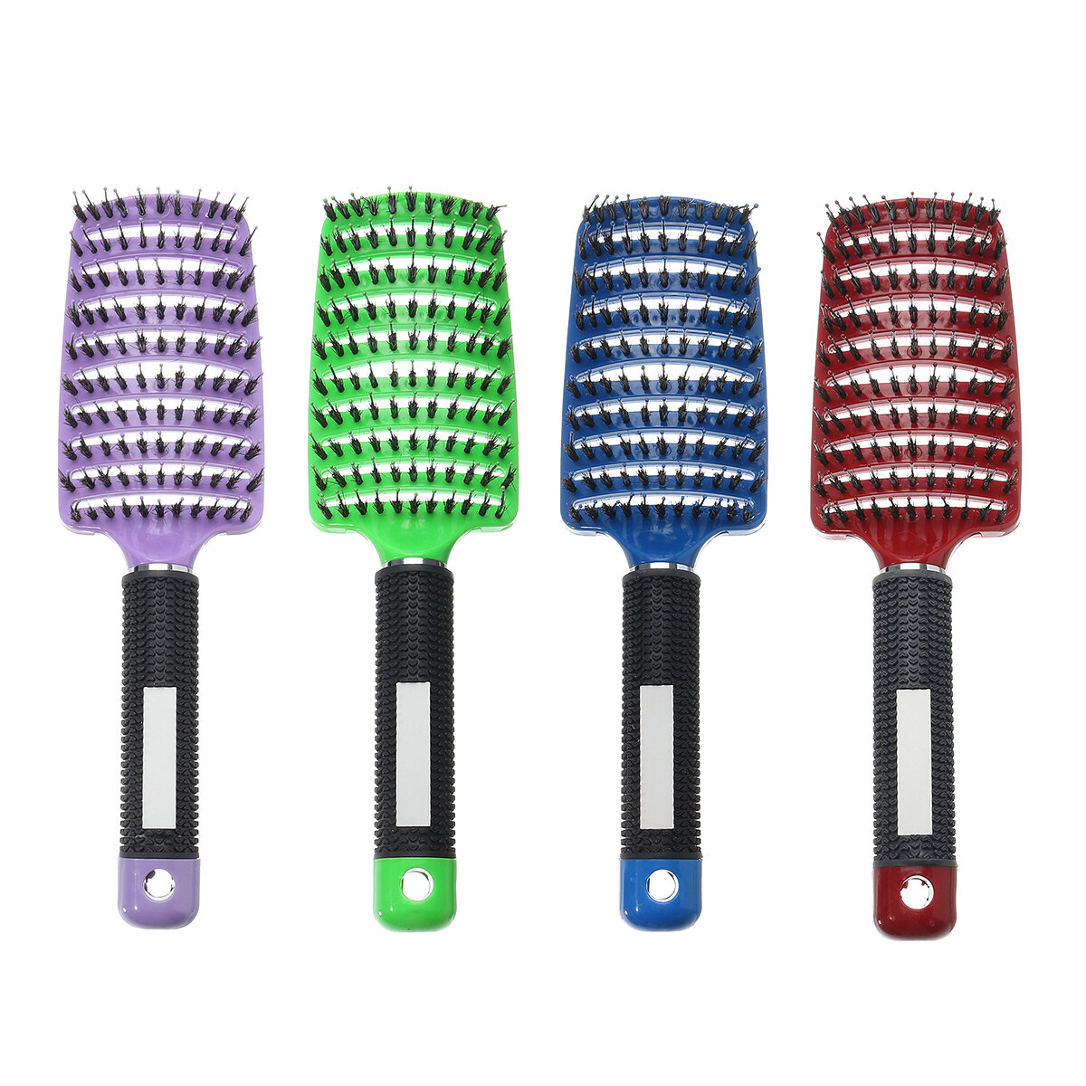Hair Scalp Massage Comb Bristle Nylon Curly Hairbrush Anti-static Curved Row Hairdressing Tools