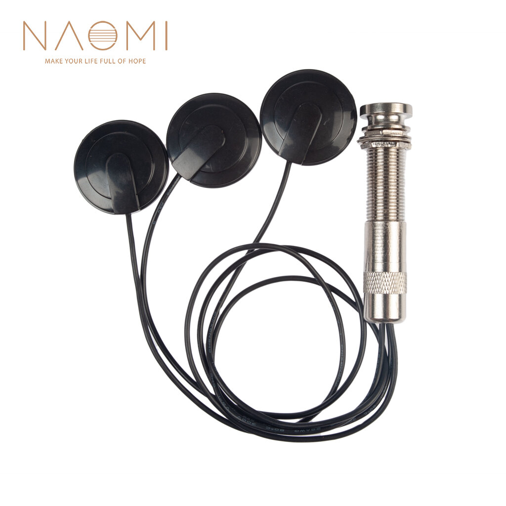NAOMI 6.35mm Gitaar Piezo Pickup 3 Transducer Voor Gitaar Ukulele Mandoline NM-3B Gitaar Onderdelen 