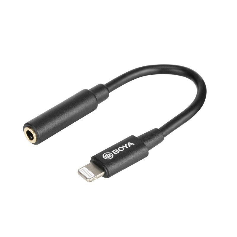 BOYA BY-K3 3.5mm TRS Connect to Apple for IOS Phone Audio Cable for Microphone Extension Cable
