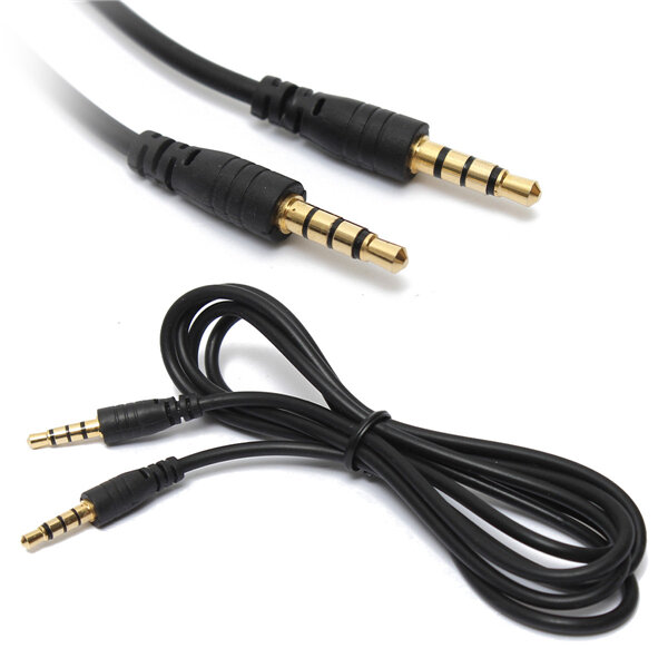 3,5 mm 1/8 '' Mannelijk naar mannelijke 4-polige TRRS AV Audio Extension Cable 1.2M / 4Feet