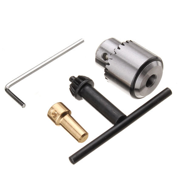 03 4mm Micro Motor Drill Chuck Clamp With Key and 18 Inch Shaft Connecting Rod