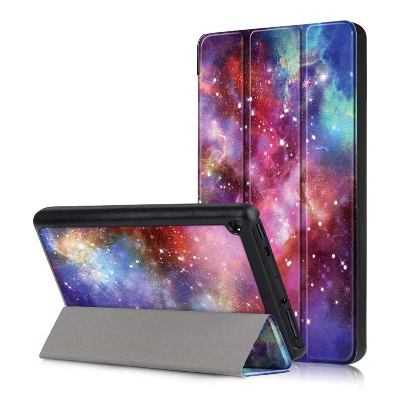 

Tri-Fold Pringting Tablet Чехол Чехол для New Fire HD 7 2019 - Млечный путь