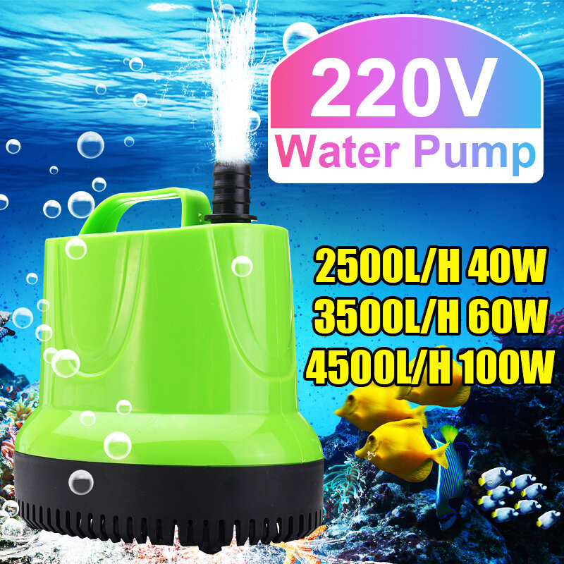 

2500-4500L/H Submersible Water Pump Aquarium Tank Fish Fountain Hydroponic 40W/60W/100W