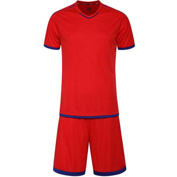 Męski strój piłkarski z krótkim rękawem plus size Szybkie wysychanie Oddychające Odblaskowe koszulki piłkarskie + spodnie