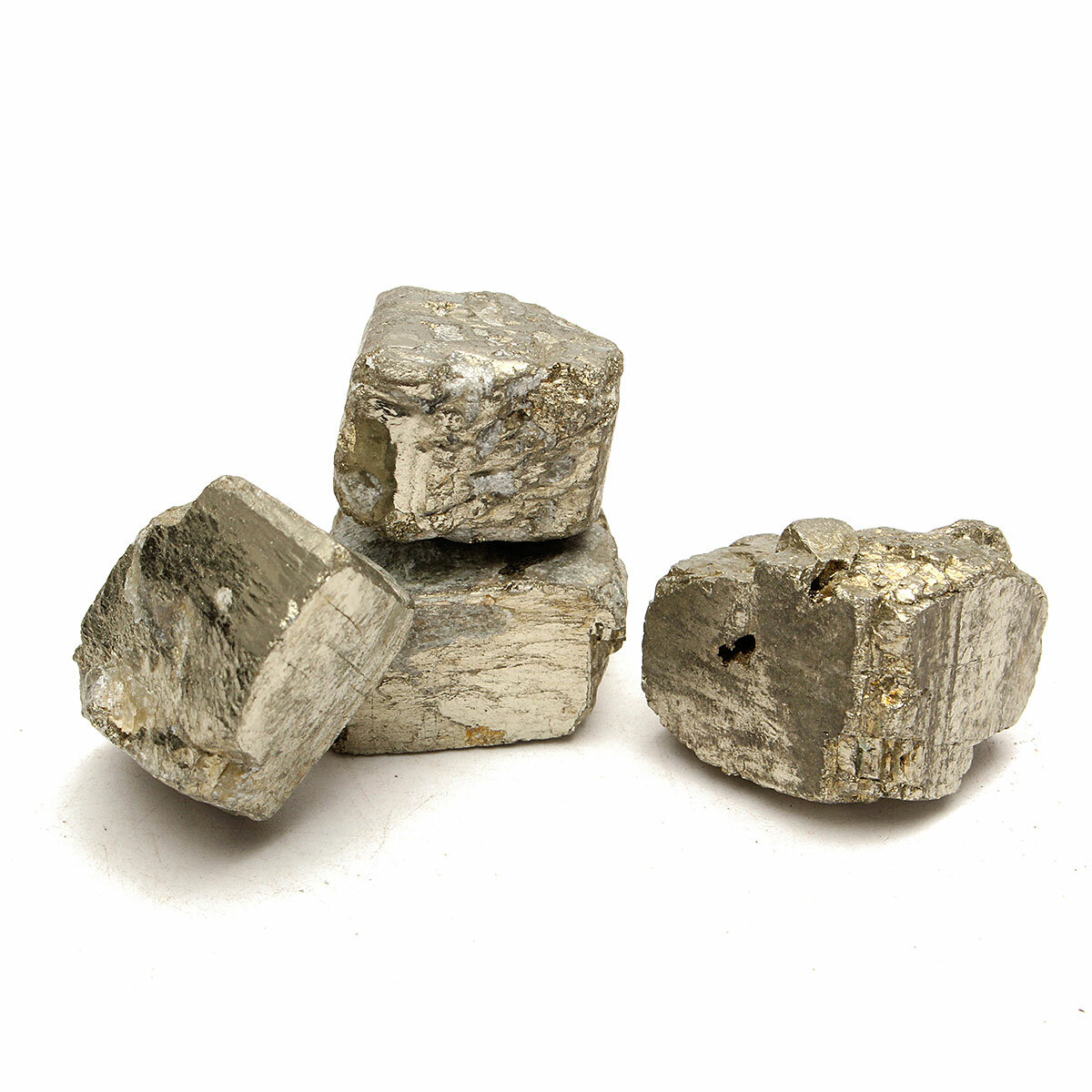 100g Beautiful Golden Iron Pyrite Cubic Crystal Decorations