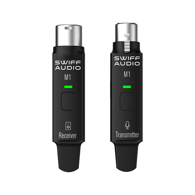 

SWIFF Audio M1 Wireless Microphone Adapter System 2.4 GHz Digital Transmission Technology Dynamic Microphone with Any Ca