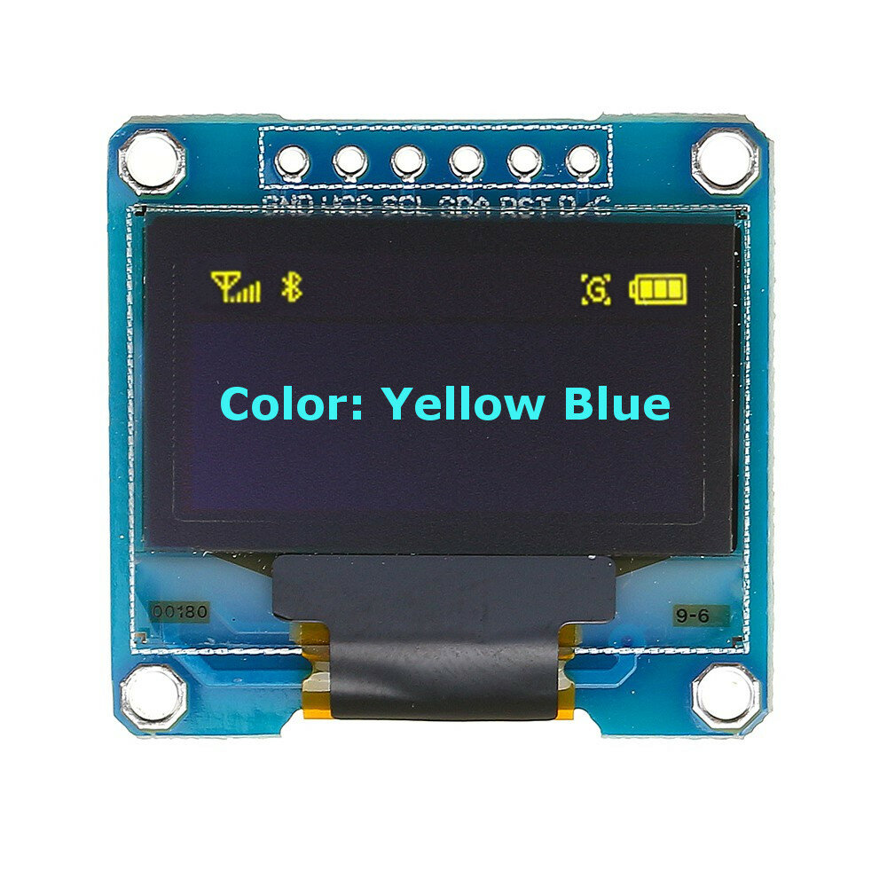 

3Pcs 0.96 дюймов 6Pin 12864 SPI Blue Yellow OLED Дисплей Модуль Geekcreit для Arduino - продукты, которые работают с офи