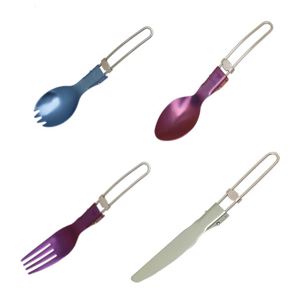Keith Ti57 Series Titanium Tableware Ultralight Folding Outdoor Spoon Fork Cutter Cutlery