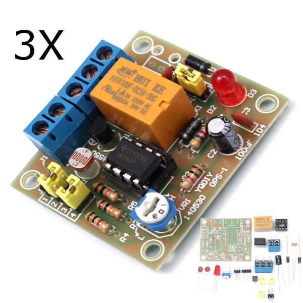 3Pcs DIY Light Operated Switch Kit Light Control Switch Module Board Met Fotogevoelige DC 5-6V